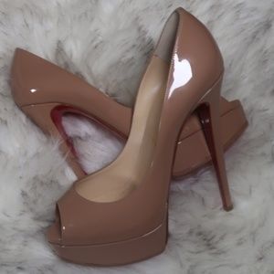 Christian Louboutin Nude Lady Peep 150 AUTHENTIC
